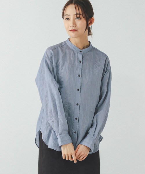 GLOBAL WORK（グローバルワーク）の「アソート柄シアーシャツ/288604（シャツ/ブラウス・レディース・グリーン系その他2/ブラック/ライトベージュ/アイボリー/ブルー系その他3・MEDIUM/LARGE）」の18枚目の写真