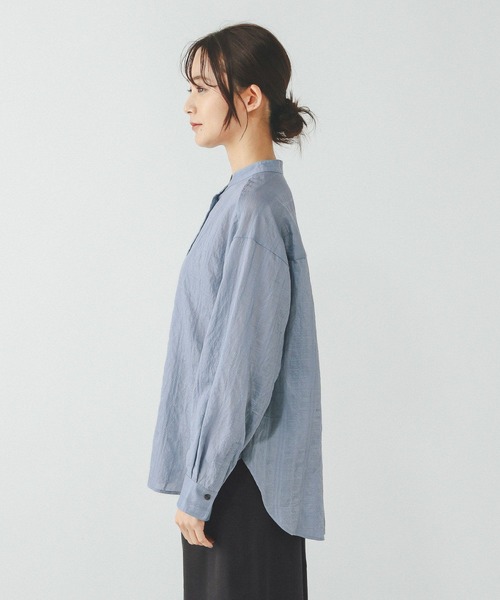 GLOBAL WORK（グローバルワーク）の「アソート柄シアーシャツ/288604（シャツ/ブラウス・レディース・グリーン系その他2/ブラック/ライトベージュ/アイボリー/ブルー系その他3・MEDIUM/LARGE）」の21枚目の写真