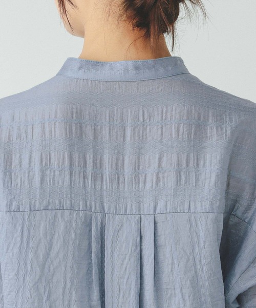 GLOBAL WORK（グローバルワーク）の「アソート柄シアーシャツ/288604（シャツ/ブラウス・レディース・グリーン系その他2/ブラック/ライトベージュ/アイボリー/ブルー系その他3・MEDIUM/LARGE）」の12枚目の写真