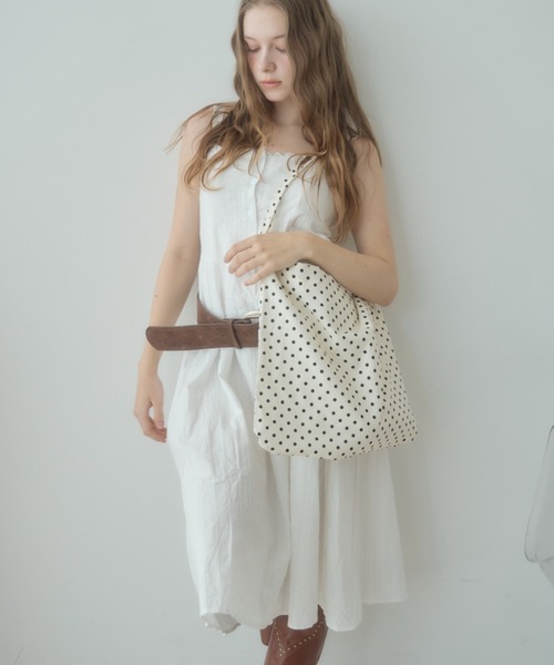 Birthday room(バースデイルーム)の「コットンキャミワンピース/cotton camisole onepiece(ワンピース・レディース・ホワイト・FREE)」の2枚目の写真