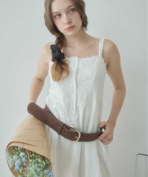 Birthday room(バースデイルーム)の「コットンキャミワンピース/cotton camisole onepiece(ワンピース・レディース・ホワイト・FREE)」の5枚目の写真