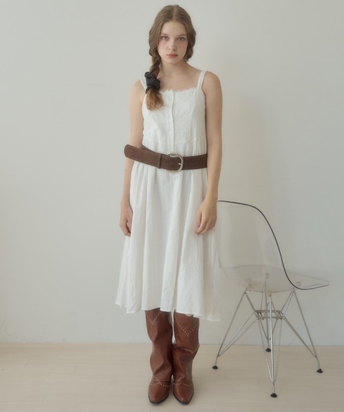 Birthday room(バースデイルーム)の「コットンキャミワンピース/cotton camisole onepiece(ワンピース・レディース・ホワイト・FREE)」の22枚目の写真