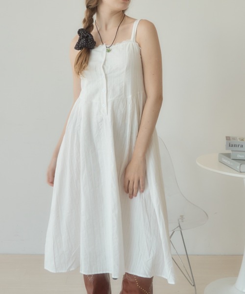 Birthday room(バースデイルーム)の「コットンキャミワンピース/cotton camisole onepiece(ワンピース・レディース・ホワイト・FREE)」の16枚目の写真