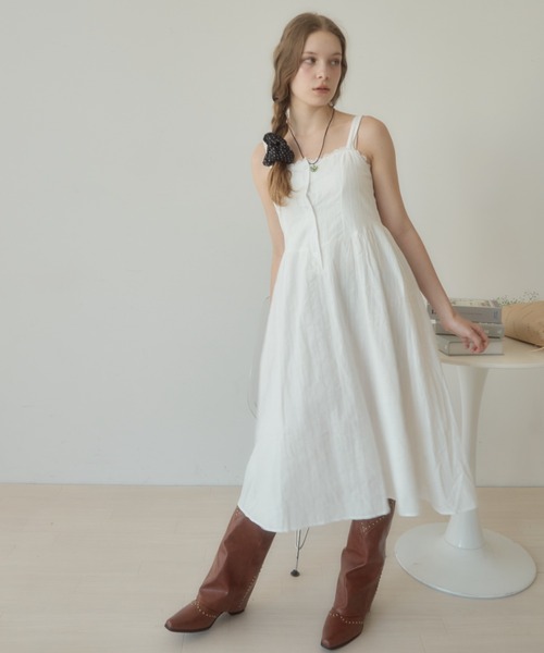 Birthday room(バースデイルーム)の「コットンキャミワンピース/cotton camisole onepiece(ワンピース・レディース・ホワイト・FREE)」の14枚目の写真