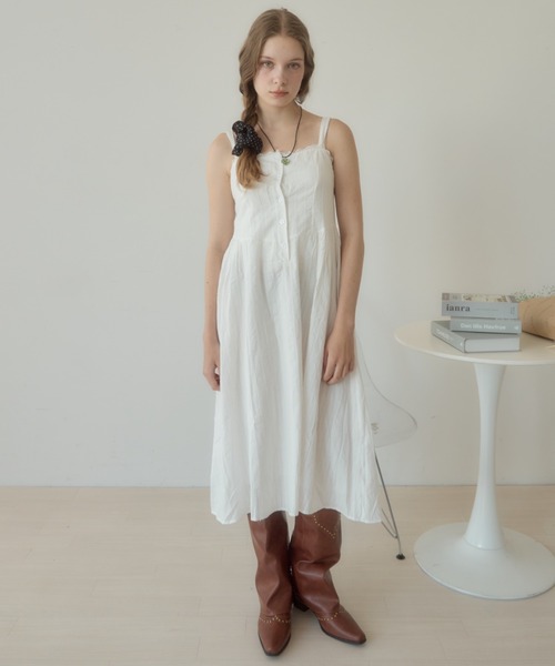 Birthday room(バースデイルーム)の「コットンキャミワンピース/cotton camisole onepiece(ワンピース・レディース・ホワイト・FREE)」の12枚目の写真