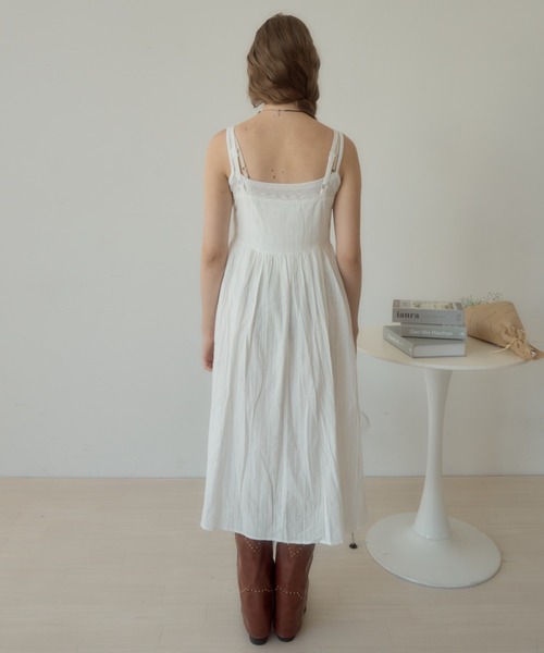 Birthday room(バースデイルーム)の「コットンキャミワンピース/cotton camisole onepiece(ワンピース・レディース・ホワイト・FREE)」の10枚目の写真