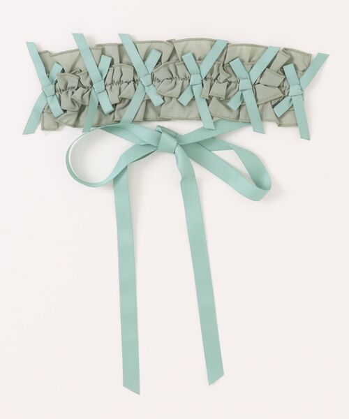 Chalmiere(シャルミエール)の「フリルヘッドドレス(その他ヘアアクセサリー・レディース・サックスブルー/ピンク/グリーン・FREE)」の2枚目の写真