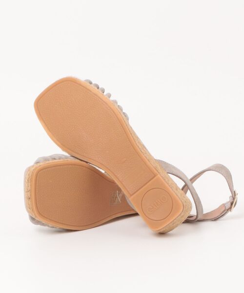 GAIMO（ガイモ）の「【GAIMO/ガイモ】エスパドリーユ 　ウェッジサンダル（サンダル・レディース・グレー/ゴールド・36/37/38/39）」の4枚目の写真