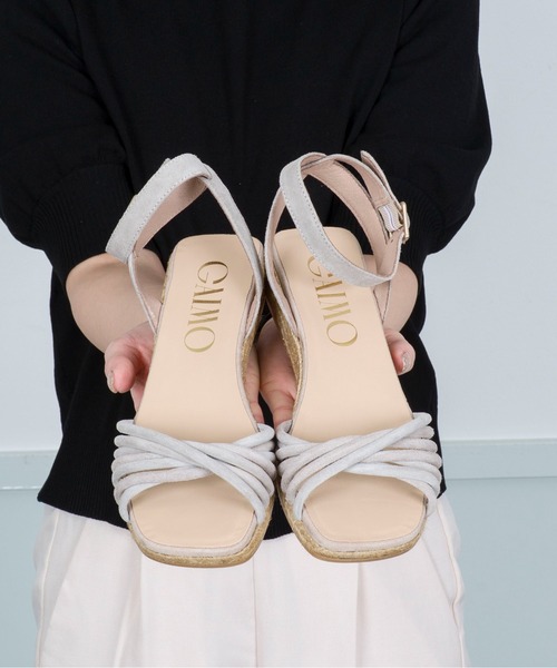 GAIMO（ガイモ）の「【GAIMO/ガイモ】エスパドリーユ 　ウェッジサンダル（サンダル・レディース・グレー/ゴールド・36/37/38/39）」の18枚目の写真