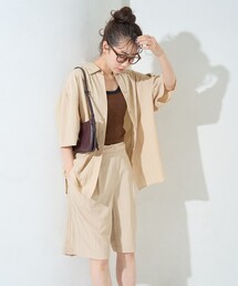 限定展開　ワッシャー加工 半袖 シャツ ショーツ セットアップ
