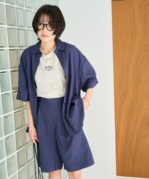 セール】限定展開 ワッシャー加工 半袖 シャツ ショーツ