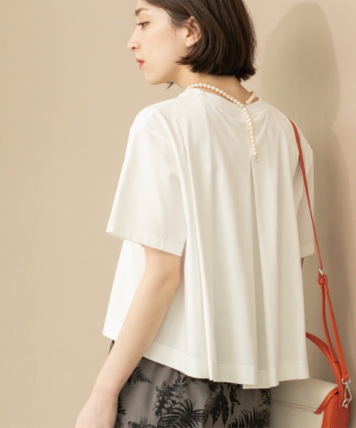 OPAQUE.CLIP（オペークドットクリップ）の「バックフレアショートTシャツ【洗濯機洗い可】（Tシャツ/カットソー・レディース・ホワイト/グリーン/ブラック/ブラウン系その他・38/40/42/36）」の9枚目の写真