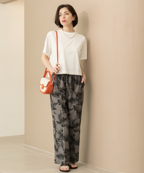 OPAQUE.CLIP（オペークドットクリップ）の「バックフレアショートTシャツ【洗濯機洗い可】（Tシャツ/カットソー・レディース・ホワイト/グリーン/ブラック/ブラウン系その他・38/40/42/36）」の10枚目の写真