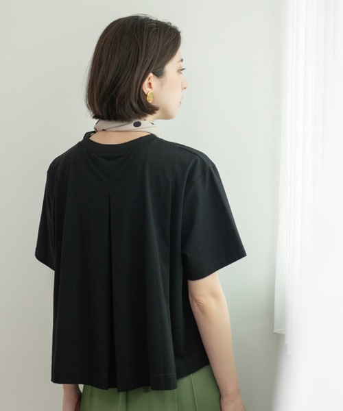 OPAQUE.CLIP（オペークドットクリップ）の「バックフレアショートTシャツ【洗濯機洗い可】（Tシャツ/カットソー・レディース・ホワイト/グリーン/ブラック/ブラウン系その他・38/40/42/36）」の22枚目の写真