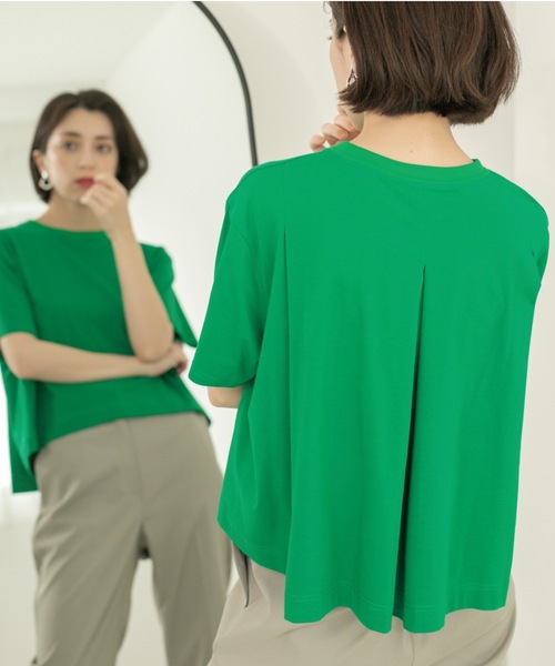 セール】バックフレアショートTシャツ【洗濯機洗い可】（Tシャツ