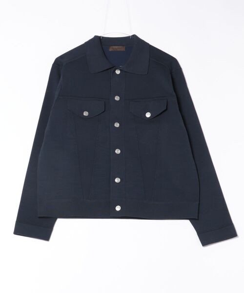 リナシェンテ　 ストライプニット サイズ50 Rinascente/リナシェンテ】Tracker Knit Jacket ''BILL