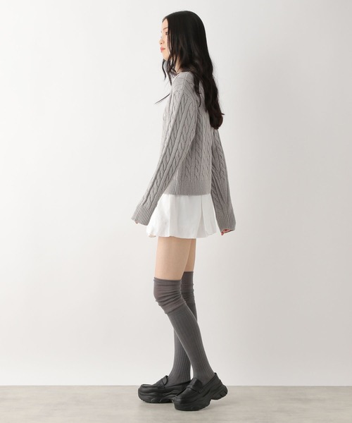 Heather(ヘザー)の「【POLO BCS(ポロ・ビーシーエス)】ケーブルニット 320002(ニット/セーター・レディース・アイボリー/グリーン/ピンク/グレー/ベージュ・FREE)」の17枚目の写真
