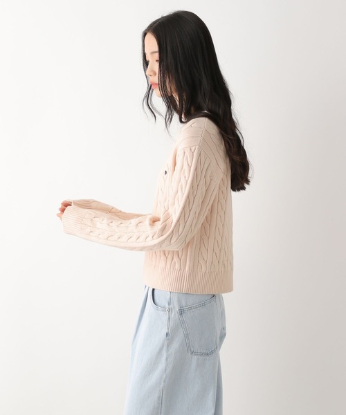 Heather(ヘザー)の「【POLO BCS(ポロ・ビーシーエス)】ケーブルニット 320002(ニット/セーター・レディース・アイボリー/グリーン/ピンク/グレー/ベージュ・FREE)」の9枚目の写真