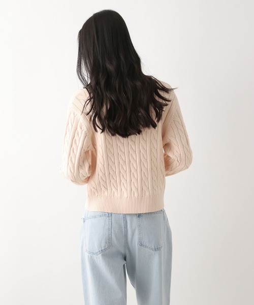 Heather(ヘザー)の「【POLO BCS(ポロ・ビーシーエス)】ケーブルニット 320002(ニット/セーター・レディース・アイボリー/グリーン/ピンク/グレー/ベージュ・FREE)」の10枚目の写真