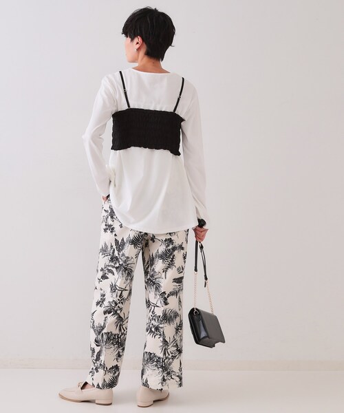 OPAQUE.CLIP(オペークドットクリップ)の「《ツインセット》シャーリングビスチェ×ロングTシャツ【洗濯機洗い可】(その他トップス・レディース・ベージュ系その他7/ブラック系4・38/40/42)」の11枚目の写真