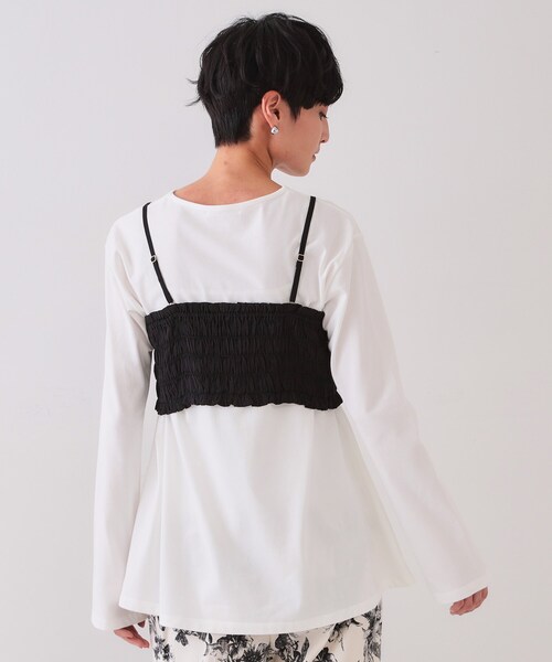 OPAQUE.CLIP(オペークドットクリップ)の「《ツインセット》シャーリングビスチェ×ロングTシャツ【洗濯機洗い可】(その他トップス・レディース・ベージュ系その他7/ブラック系4・38/40/42)」の16枚目の写真