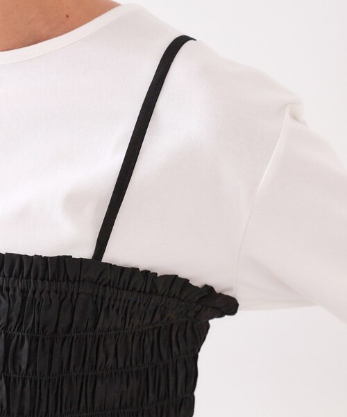 OPAQUE.CLIP(オペークドットクリップ)の「《ツインセット》シャーリングビスチェ×ロングTシャツ【洗濯機洗い可】(その他トップス・レディース・ベージュ系その他7/ブラック系4・38/40/42)」の19枚目の写真