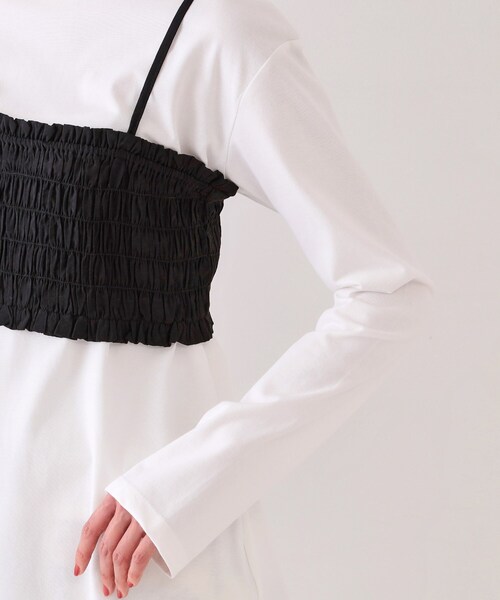 OPAQUE.CLIP(オペークドットクリップ)の「《ツインセット》シャーリングビスチェ×ロングTシャツ【洗濯機洗い可】(その他トップス・レディース・ベージュ系その他7/ブラック系4・38/40/42)」の20枚目の写真