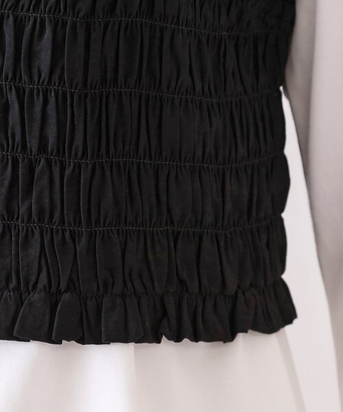 OPAQUE.CLIP(オペークドットクリップ)の「《ツインセット》シャーリングビスチェ×ロングTシャツ【洗濯機洗い可】(その他トップス・レディース・ベージュ系その他7/ブラック系4・38/40/42)」の21枚目の写真