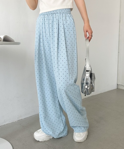 CLEA ワイドパンツ 新品未使用 セール】ドット柄ワイドパンツ（その他パンツ）｜CLEA（クレア
