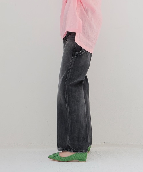 DRESSLAVE（ドレスレイブ）の「HAIKURE / WINONA SPIDER BLACK ASIAN FIT(ブラックストレートデニム HEW03326DF119L.790)（デニムパンツ・レディース・ブラック・24/23）」の2枚目の写真