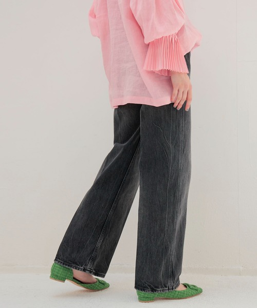 DRESSLAVE（ドレスレイブ）の「HAIKURE / WINONA SPIDER BLACK ASIAN FIT(ブラックストレートデニム HEW03326DF119L.790)（デニムパンツ・レディース・ブラック・24/23）」の4枚目の写真