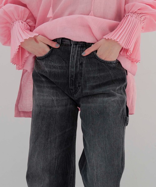 DRESSLAVE（ドレスレイブ）の「HAIKURE / WINONA SPIDER BLACK ASIAN FIT(ブラックストレートデニム HEW03326DF119L.790)（デニムパンツ・レディース・ブラック・24/23）」の5枚目の写真