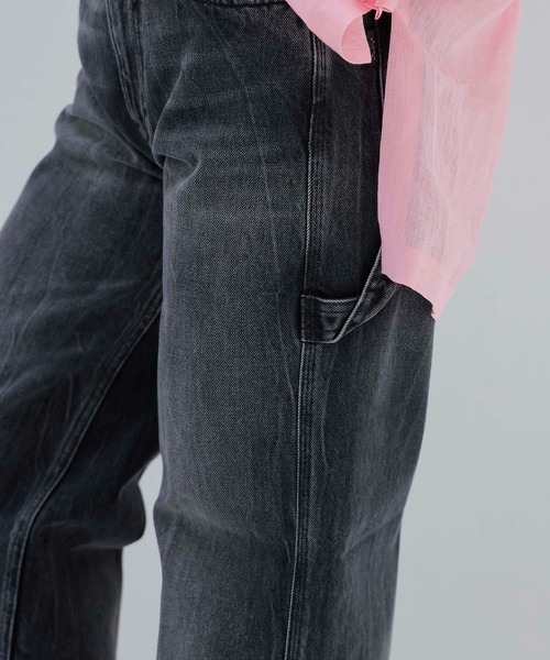 DRESSLAVE（ドレスレイブ）の「HAIKURE / WINONA SPIDER BLACK ASIAN FIT(ブラックストレートデニム HEW03326DF119L.790)（デニムパンツ・レディース・ブラック・24/23）」の6枚目の写真