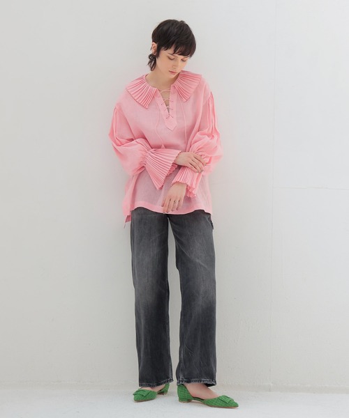 DRESSLAVE（ドレスレイブ）の「HAIKURE / WINONA SPIDER BLACK ASIAN FIT(ブラックストレートデニム HEW03326DF119L.790)（デニムパンツ・レディース・ブラック・24/23）」の8枚目の写真