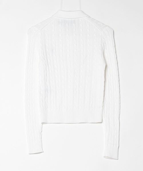 POLO RALPH LAUREN(ポロ ラルフ ローレン)の「ケーブルニット コットン カーディガン(カーディガン/ボレロ・レディース・ホワイト・S/XS/L/M/XXS)」の7枚目の写真
