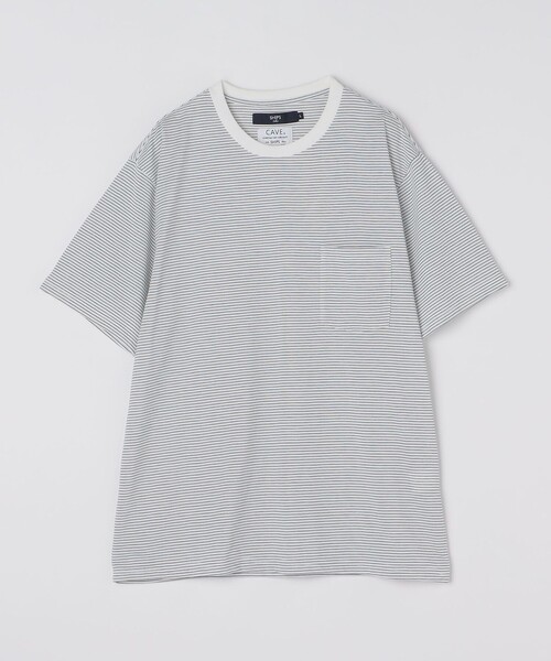 SHIPS Colors(シップス カラーズ)の「SHIPS Colors:CAVE(R) ボーダー Tシャツ◇(Tシャツ/カットソー・メンズ・ネイビー/ライトホワイト/ブラック・MEDIUM/LARGE/X-LARGE)」の6枚目の写真