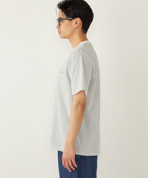 SHIPS Colors(シップス カラーズ)の「SHIPS Colors:CAVE(R) ボーダー Tシャツ◇(Tシャツ/カットソー・メンズ・ネイビー/ライトホワイト/ブラック・MEDIUM/LARGE/X-LARGE)」の17枚目の写真