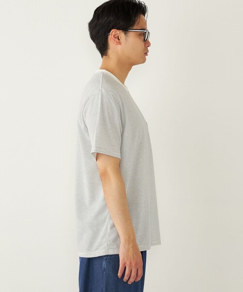 SHIPS Colors(シップス カラーズ)の「SHIPS Colors:CAVE(R) ボーダー Tシャツ◇(Tシャツ/カットソー・メンズ・ネイビー/ライトホワイト/ブラック・MEDIUM/LARGE/X-LARGE)」の19枚目の写真