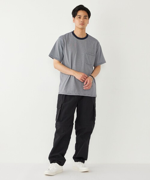 SHIPS Colors(シップス カラーズ)の「SHIPS Colors:CAVE(R) ボーダー Tシャツ◇(Tシャツ/カットソー・メンズ・ネイビー/ライトホワイト/ブラック・MEDIUM/LARGE/X-LARGE)」の22枚目の写真