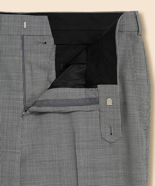 BROOKS BROTHERS(ブルックスブラザーズ)の「Brooks Brothers Explorer ウール ハウンドトゥース プレーンフロント トラウザーズ Classic(スラックス・メンズ・グレー・32inch/30inch/34inch/36inch/31inch/29inch/33inch/35inch/37inch)」の4枚目の写真