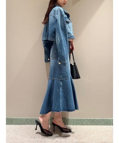 SNIDEL（スナイデル）の「クロップドGジャン（デニムジャケット・レディース・ライトグレー/ライトブルー/ブルー・FREE）」の13枚目の写真