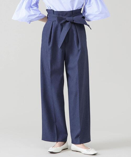 Tiara（ティアラ）の「ウエストタックワイドパンツ（その他パンツ・レディース・ネイビー/ライトブルー・3/2）」の2枚目の写真