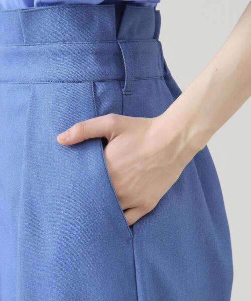 Tiara（ティアラ）の「ウエストタックワイドパンツ（その他パンツ・レディース・ネイビー/ライトブルー・3/2）」の8枚目の写真