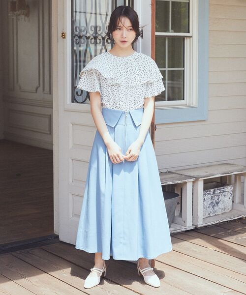 セール】フォールドオーバーウエストスカート（スカート）｜earth