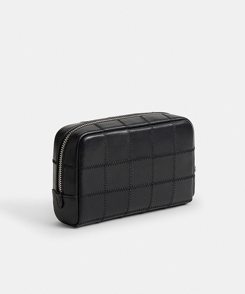 コスメティック ポーチ・チェッカーボード アップクラフト レザー