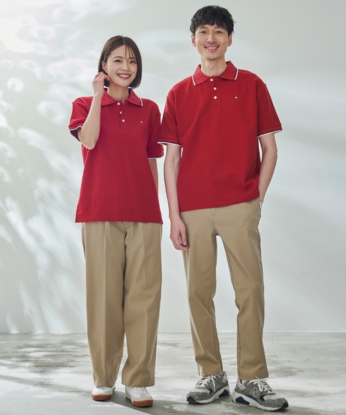 Arnold Palmer（アーノルドパーマー）の「シェア APエンボス ライン ポロシャツ（ポロシャツ・レディース・ホワイト/ダークネイビー/レッド/ブラック・LL/L/M/S/XS）」の5枚目の写真