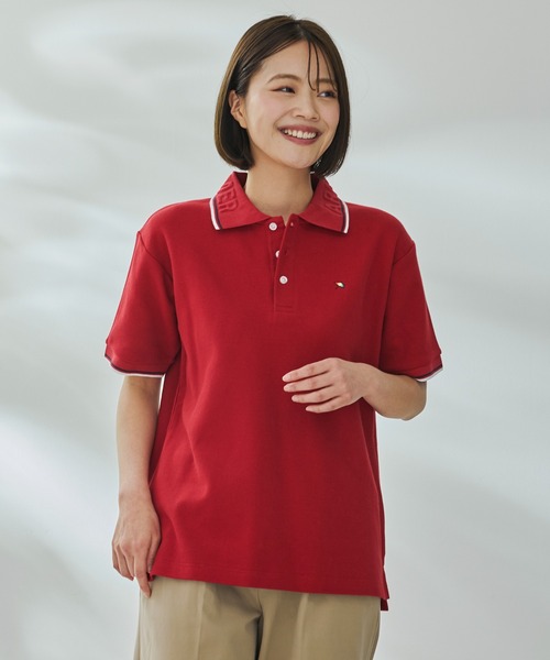 Arnold Palmer（アーノルドパーマー）の「シェア APエンボス ライン ポロシャツ（ポロシャツ・レディース・ホワイト/ダークネイビー/レッド/ブラック・LL/L/M/S/XS）」の19枚目の写真