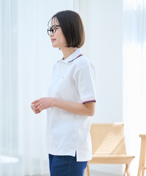 Arnold Palmer（アーノルドパーマー）の「シェア APエンボス ライン ポロシャツ（ポロシャツ・レディース・ホワイト/ダークネイビー/レッド/ブラック・LL/L/M/S/XS）」の9枚目の写真