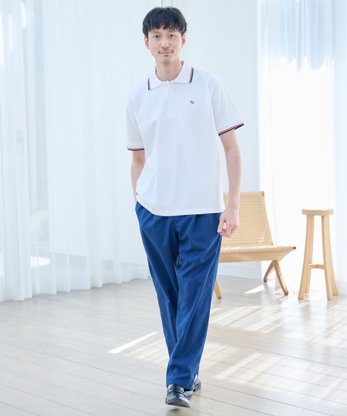 Arnold Palmer（アーノルドパーマー）の「シェア APエンボス ライン ポロシャツ（ポロシャツ・レディース・ホワイト/ダークネイビー/レッド/ブラック・LL/L/M/S/XS）」の8枚目の写真