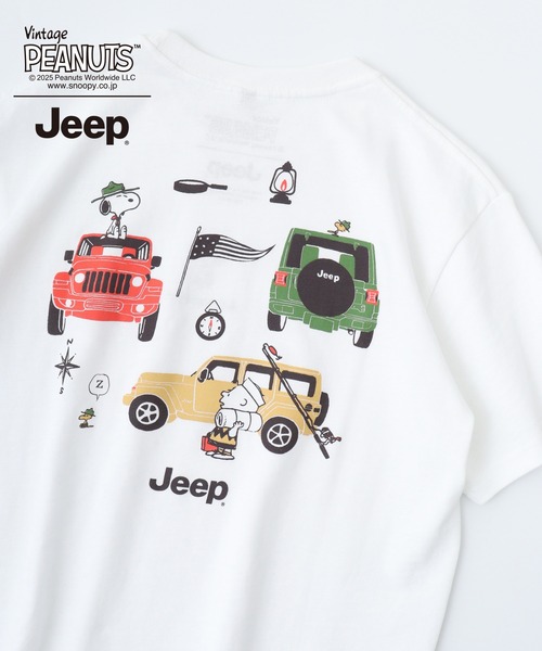 PEANUTS(ピーナッツ)の「PEANUTS×Jeep 半袖Tシャツ(Tシャツ/カットソー・メンズ・ホワイト系/ブラック/ベージュ/ホワイト系1/カーキ/ブラック系/マスタード/ブラック系1/ホワイト・S/LL/M/L)」の3枚目の写真